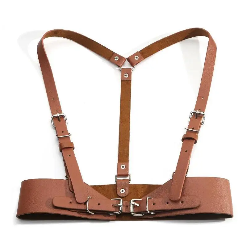 Underbust Corset Top with Strap Punk Harness Belt Leather Suspender Belt Belts for Women