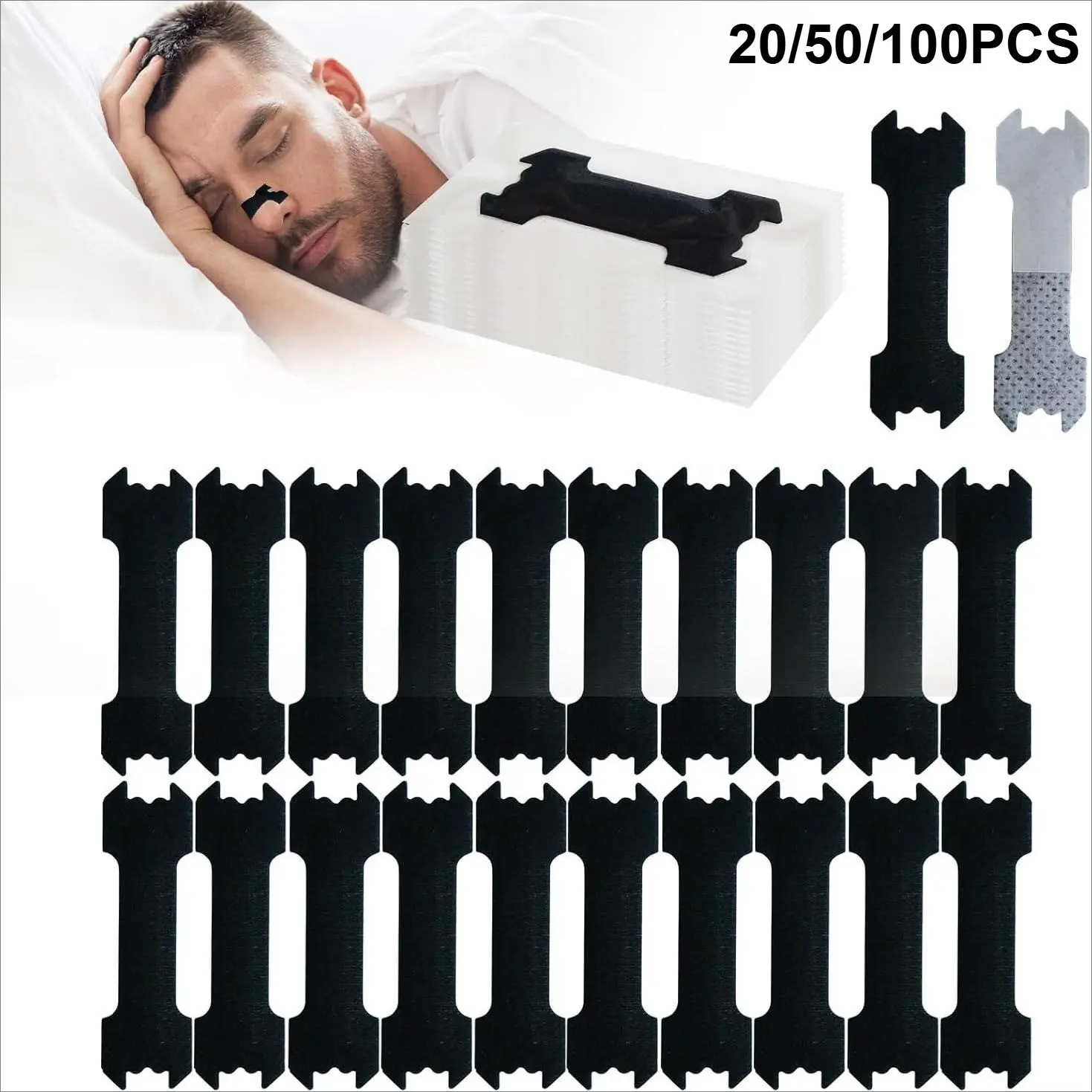 20/50/100pcs Breathable Nasal Strips, and Skin Color Options, Anti-Snoring Patches, Smooth Breathing, Enjoy Peaceful Nights, Nose Strips for Breathing