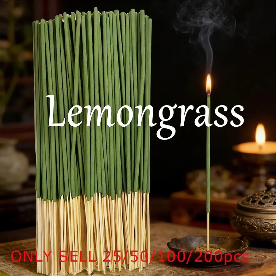 Long-Lasting Lemongrass Oil Mosquito Repellent, Anti-Mosquito with 45-Minute Burn Time, 25/50/100/200-Count, Fresh Summer Scent for Home, Camping, Pool and Air Purification