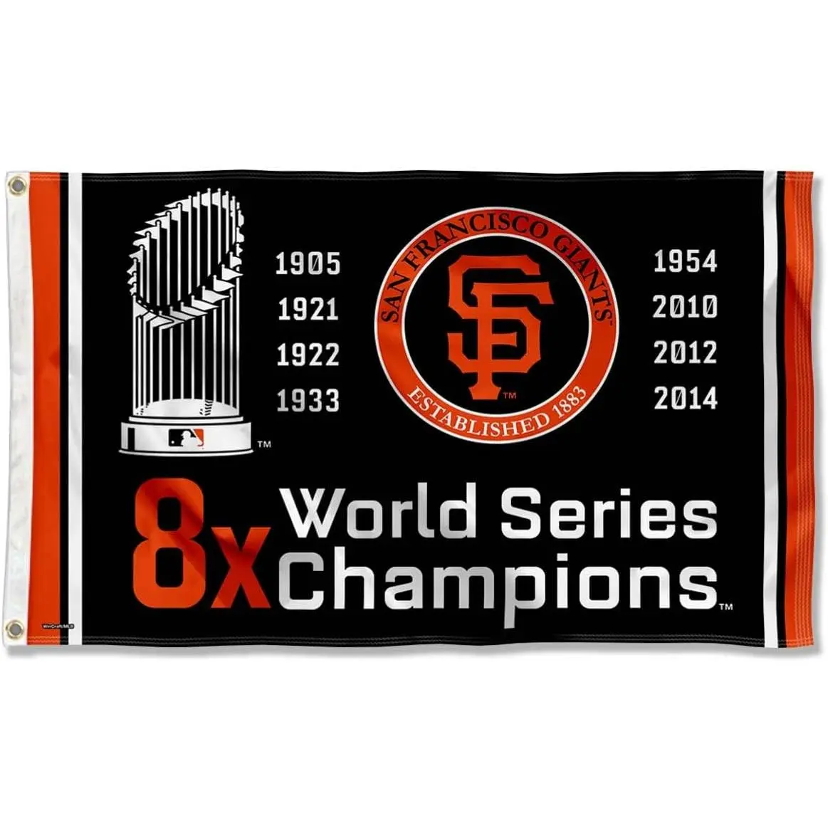 San Francisco Giants World Series Champions 3x5 Ft Grommet Banner Flag, Lightweight Sports Collectible Decoration
