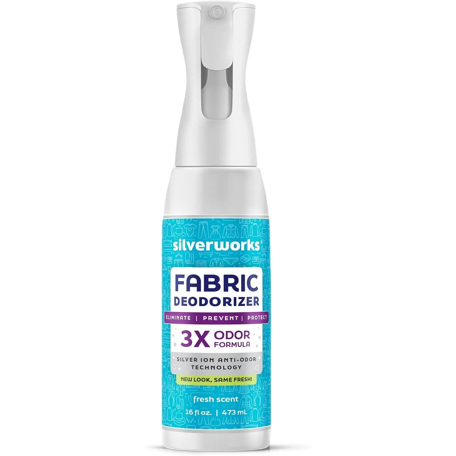 Fabric Spray Odor Eliminator for Home, Natural Silver Ion Deodorizing Technology, Clothes Furniture and Couch Deodorizer Refresher Spray, 16.9oz, for Home Use