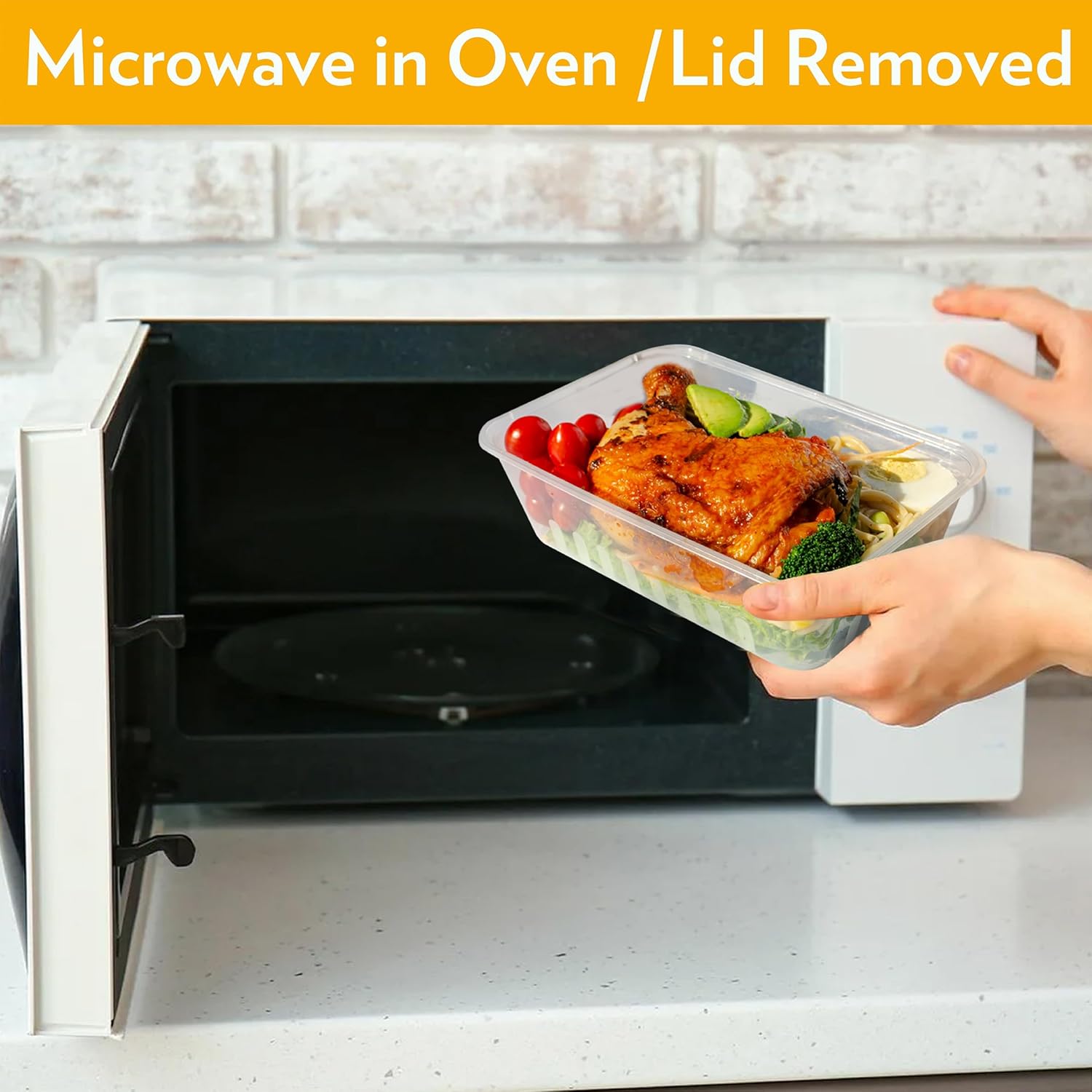 [50 PACK 50OZ] Disposable Meal Prep Container Large For , Plastic Storage Containers with Lids Freezer Microwave Dishwash Safe, Clear Bento Box Stackable   1500ml