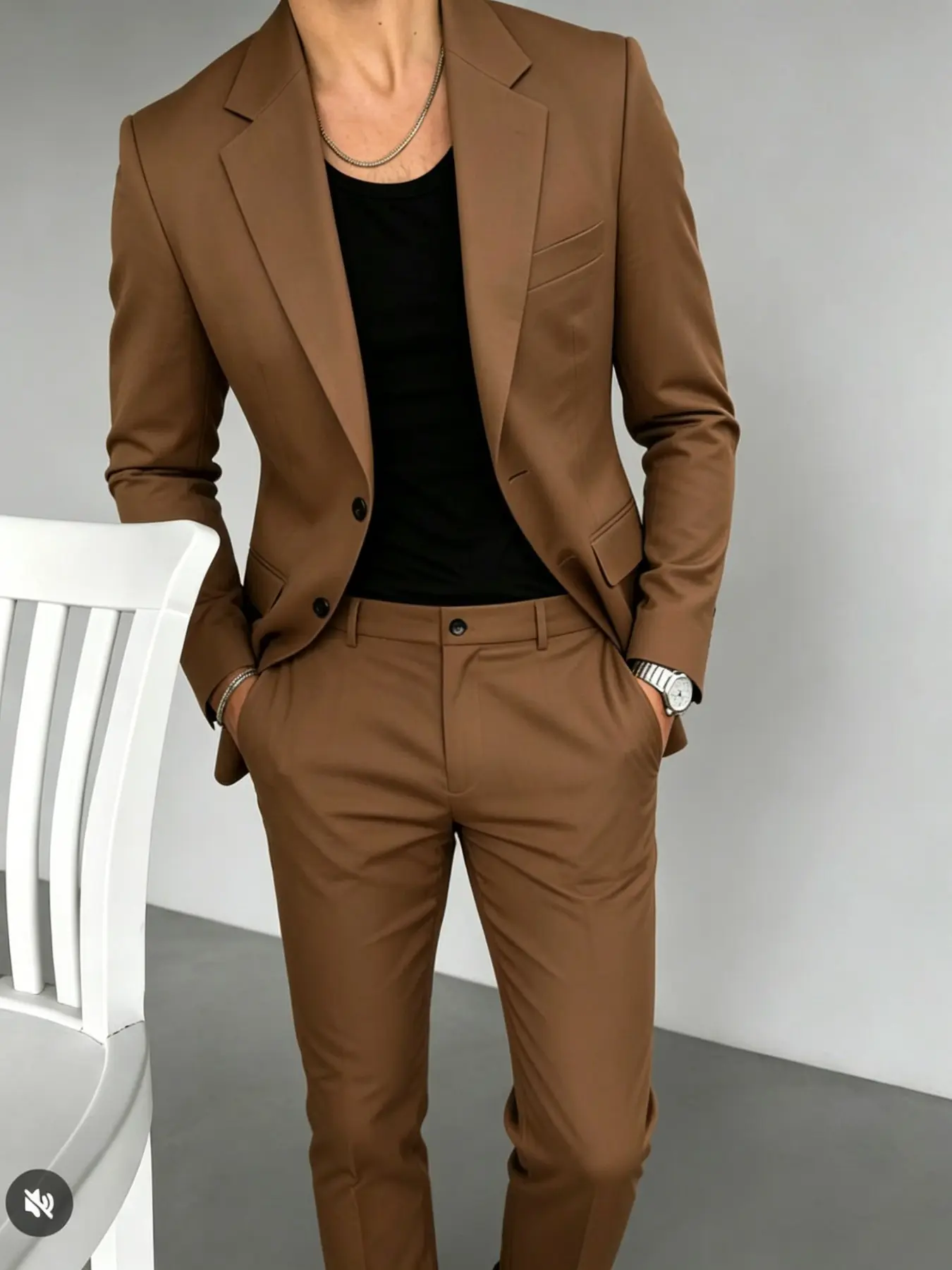 Men's Fashion Casual Slim-Fit Blazer Set, Multi-Color Options, Business Casual Suit, Party Wear Essential, No Matching Needed, Business Suits Set