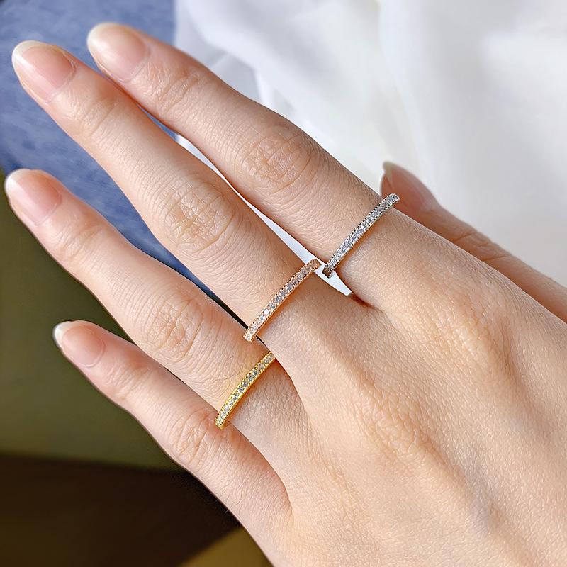 6A Cubic Zirconia S925 Sterling Silver Full Ring 6A Cubic Zirconia Ring fashion jewelry accessory woman girl promise ring-300(50%)