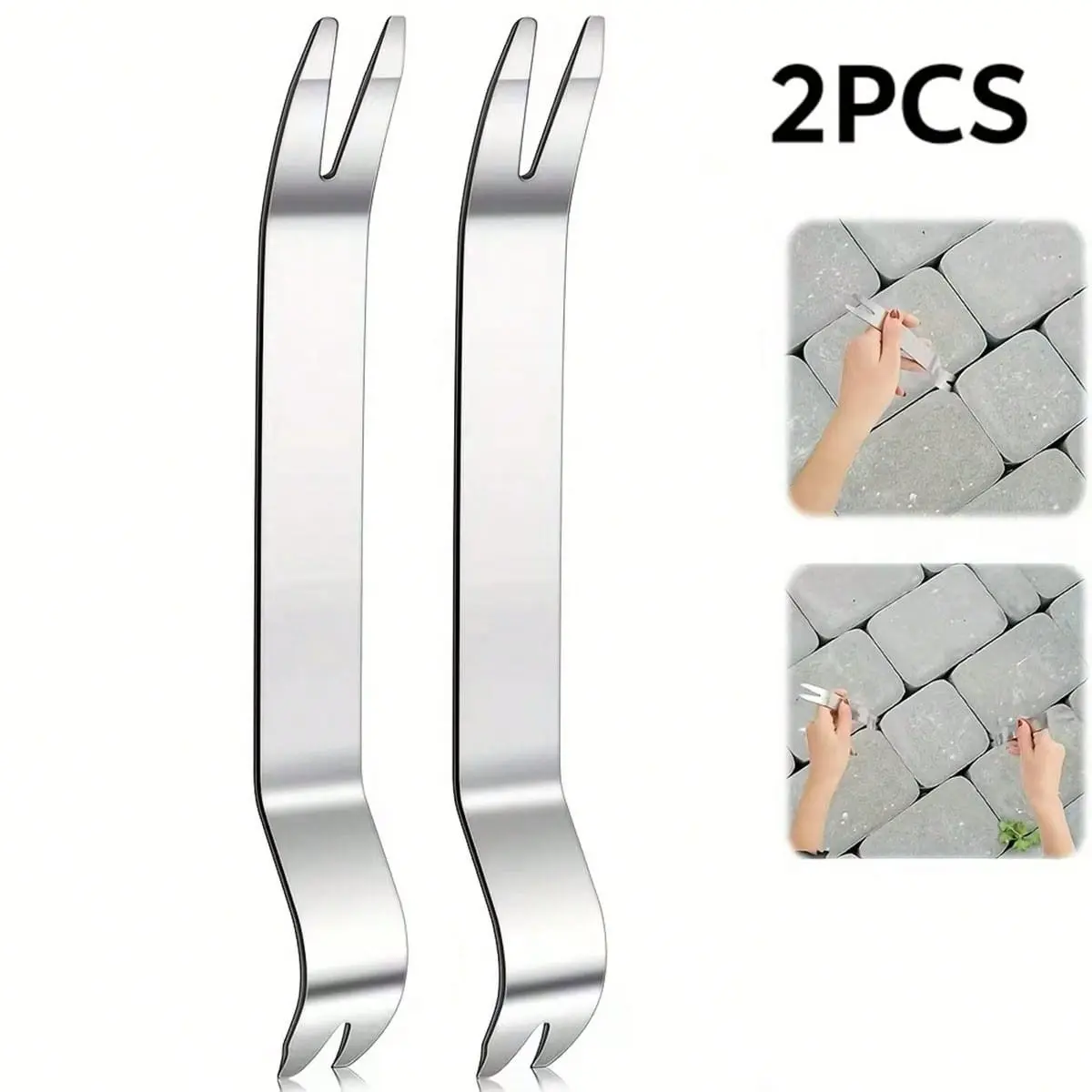 2 Pack Stainless Steel Paving Tool Set, Adjustable Brick Spacer & Leveler, Metal for Even Laying, Garden & Patio Use