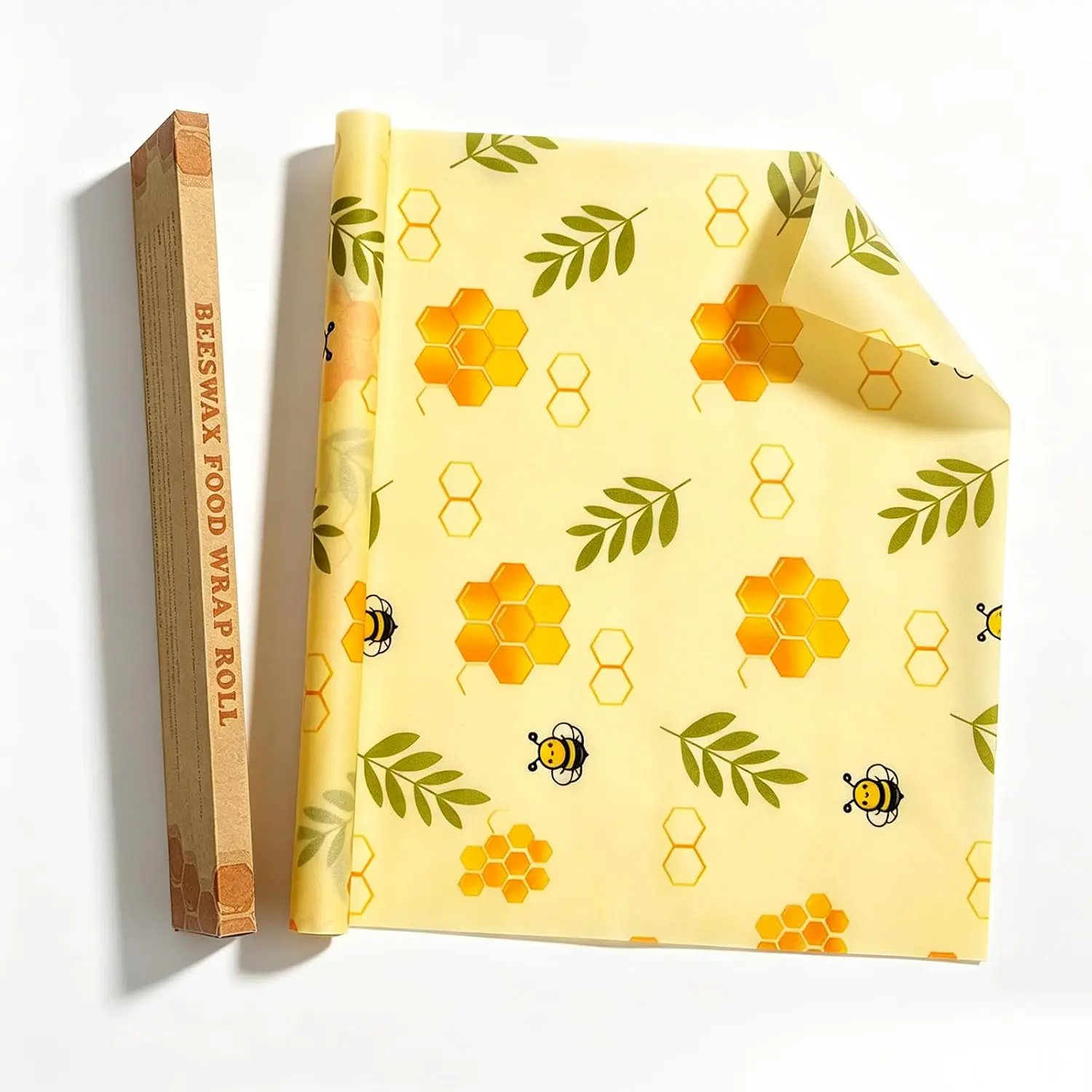 Beeswax  Wrap Roll, 13x39 Inches Cut-to-Size Beeswax Paper for Bread, Sustainable    Storage Wraps for Cheese, Fruit, Veggies, Washable Plastic Free