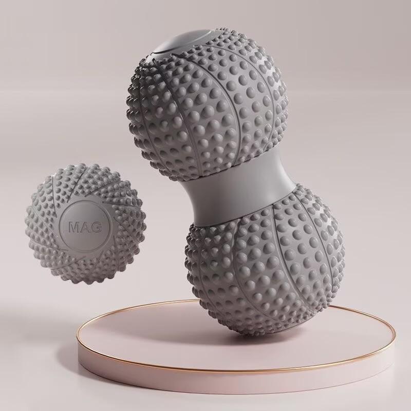 Fascia Peanut Ball for Foot Massage, Spine Muscle Relaxation, Double Ball for Hip, Back, and Leg Acupoint Stimulation, Yoga Massage Ball