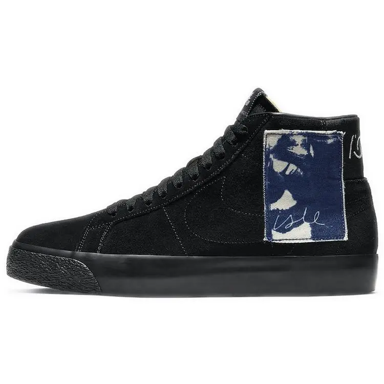 Isle Skateboards x Nike Blazer QS Tie-Dye Patchwork Mid-Top Skate Shoes for Men and Women Verifiable, with credentials and supporting global authentication