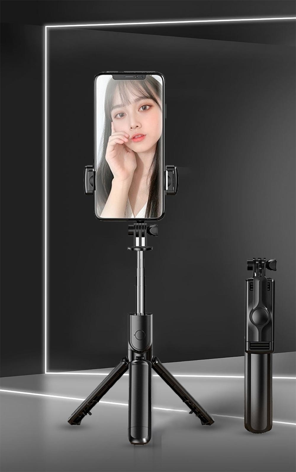 3In1 Bluetooth Wireless Selfie Tripod With Fill Light Shutter Remote Control Portable Foldable Monopod