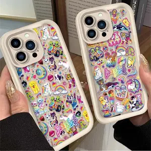 Color Lisa Frank label matte iPhone 16 16E 15 14 13 12 11 Pro Max X XS XS Max XR SE 2020 SE4 7 8 Soft shockproof cover 3 packs Tempered glass screen protector silicone simple and individual inclusive lens four- anti-fall mobile phone prote resistant leath