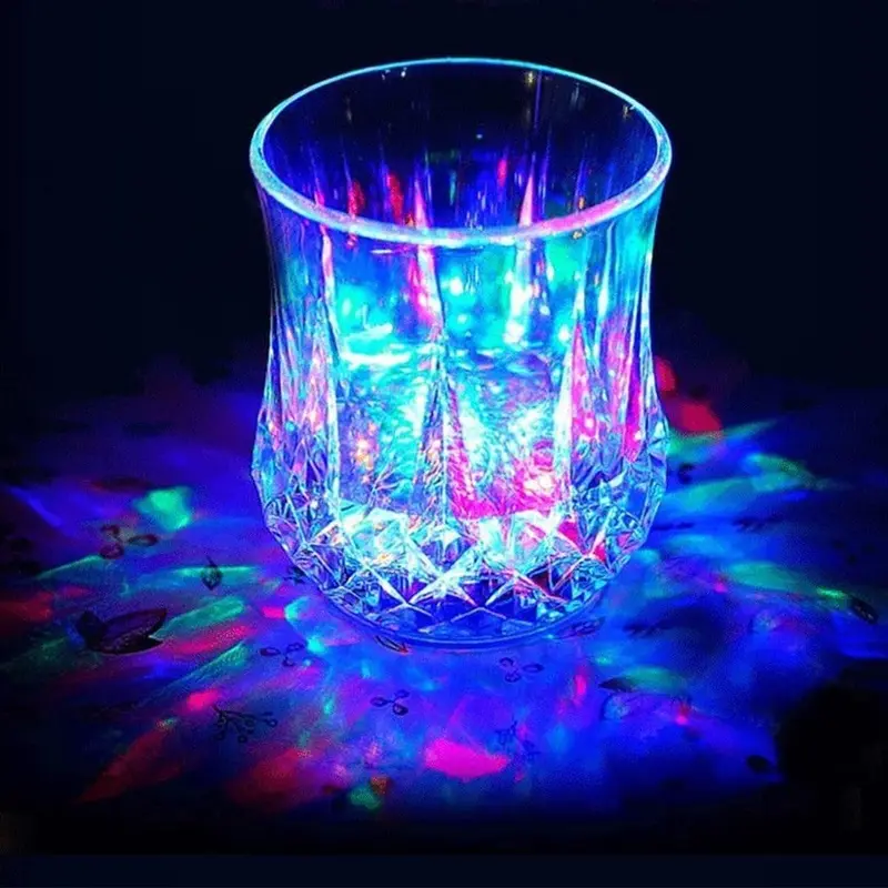 Flash Light Up Cups Liquid Activated Multicolor LED Glasses Fun Light Up Drinking Shot Glasses,Glowing Wine Glasses Led Flashing Cups,Favors Adults Shot Cups for Party,Bar,Disco, Drinkware