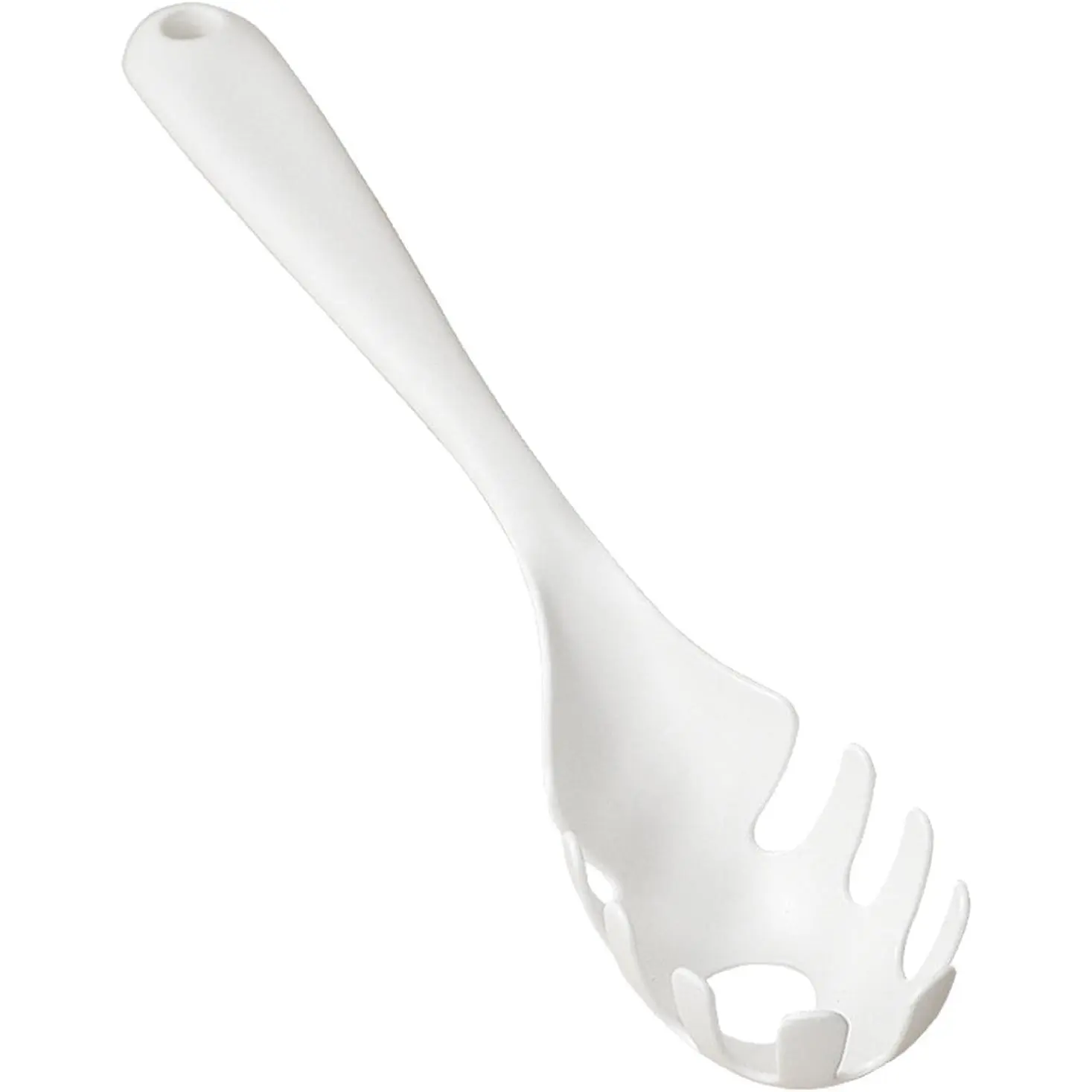 1 Pc White Pasta Fork Teeth Spaghetti Spoon Kitchen Noodle Fork Spaghetti Fork Server