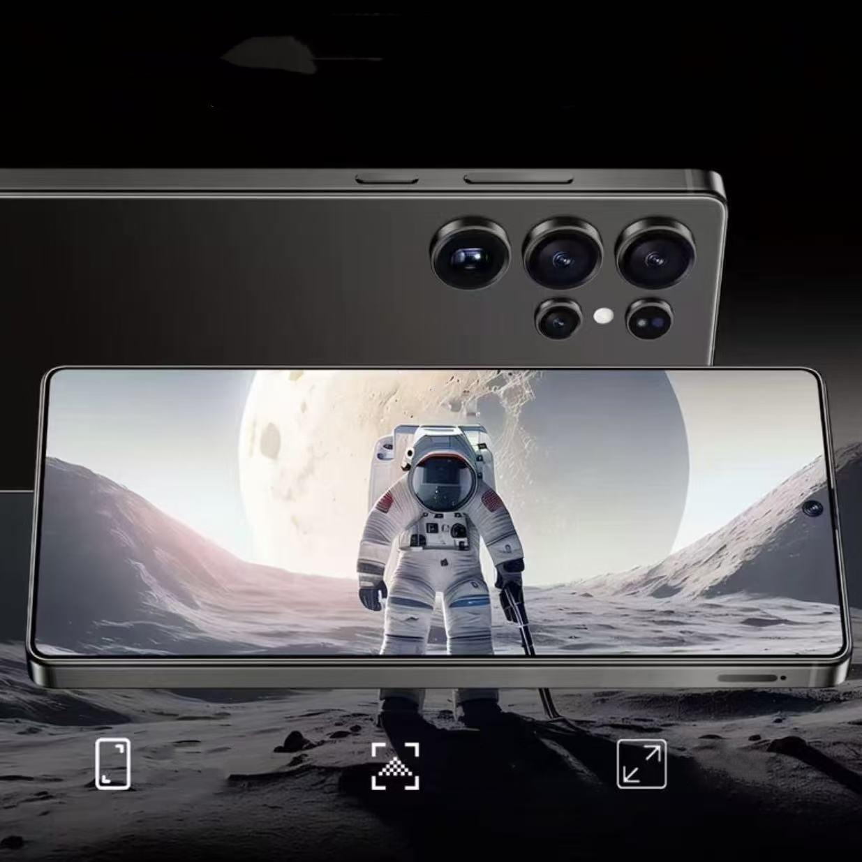 25Ultra Android Smartphone, 6.8 Inch Dual 108MP+48MP Cameras, Long-Lasting 6800mAh Battery, Fast Charging, OTG Function, Facial Recognition Unlocking, Stylus, 12GB RAM +512GB ROM, 5G Network Android 14 OS, Unlock Cellphone for