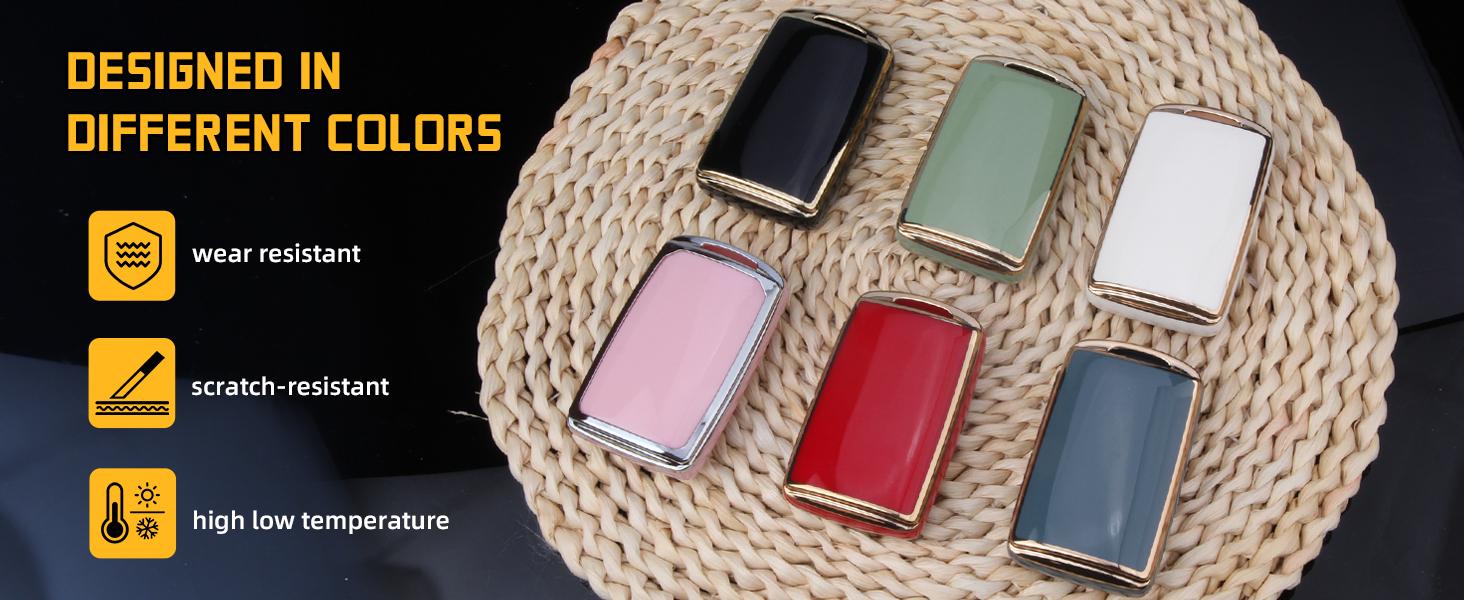 for Mazda Key Fob Cover,Compatible with Mazda 3/6/3 Hatchback/CX-5/CX-6/CX-9/CX30/CX-50/CX-70/CX-90,4 Buttons TPU Key Cover with Golden Edge (A-Green)