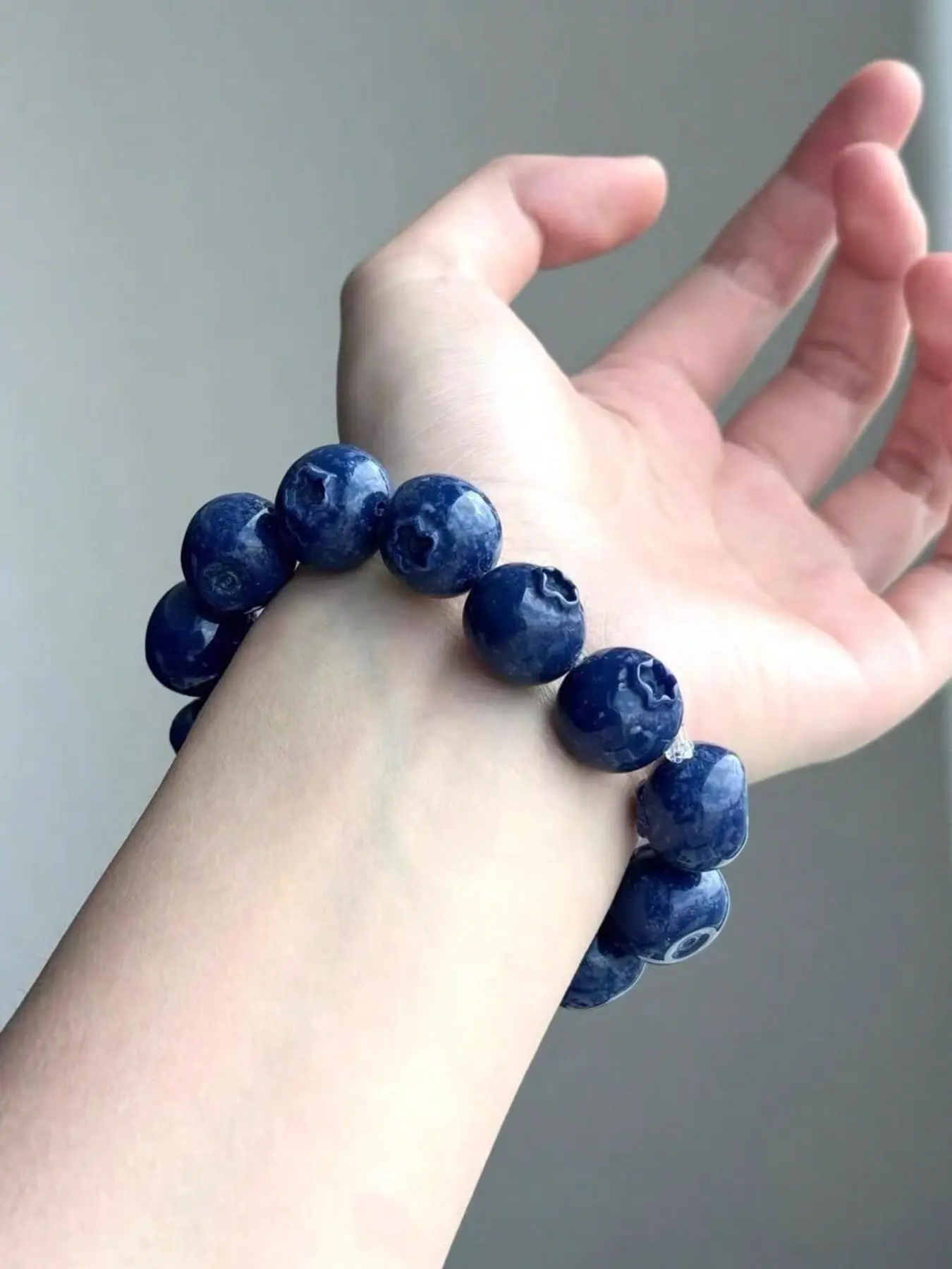Cute Blueberry Bead Bracelet, Sweet Girl Heart Fruit Wristband, Unique Design Daily Accessory, Fashionable and Versatile Jewelry, Jewelry Bracelets