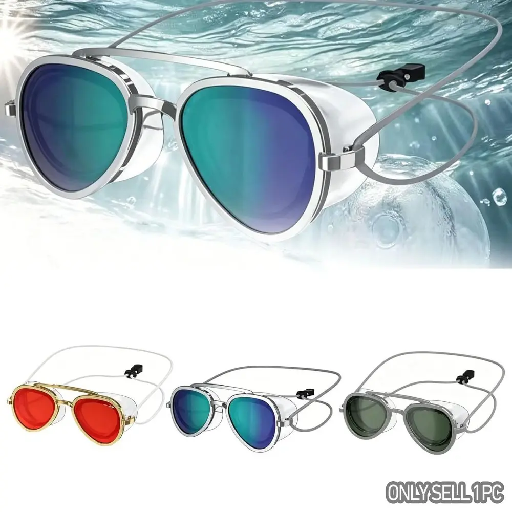 Adult Swim Goggles, Anti-Fog Full View Training and Competition Swimsuits, Soft Seal Leak-Proof Swimsuits for Men and Women, Swimming and Beach Use, Water Goggles, Pool Goggles