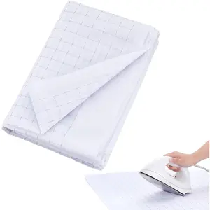 5.5 Yards x 47.2 Inch Fusible Interfacing with Grid Nonwoven Layout Iron On, White Polypropylene Lightweight Interfacing for Sewing and DIY Crafts Supplies