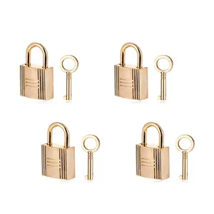 4 Pcs Decorative Gold Lock Small Locks with Keys Padlock with Key Set Mini Metal Alloy Purse Locks Keys for Diary Book Storage Box Handbag Suitcase Brass Tricky Lock Padlock with Keys