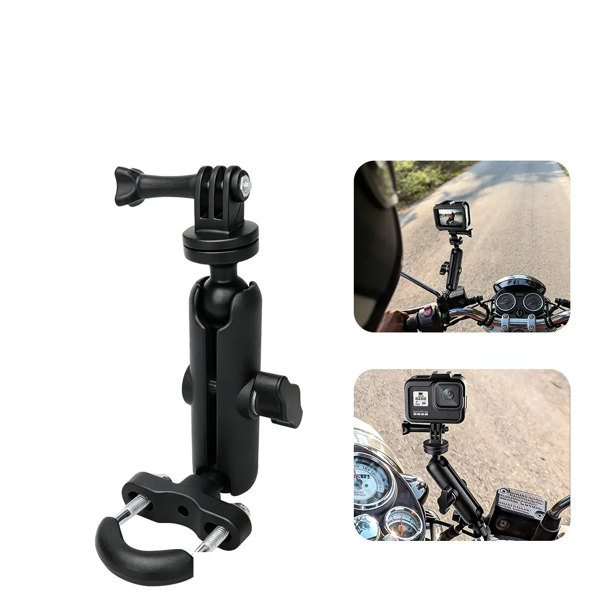 Gopro Motorcycle Camera Mount, Handlebar/mirror Style, Easy Installation, Anti-Shake, Durable, Suitable for Motorcycles, Motorcycle Accessories