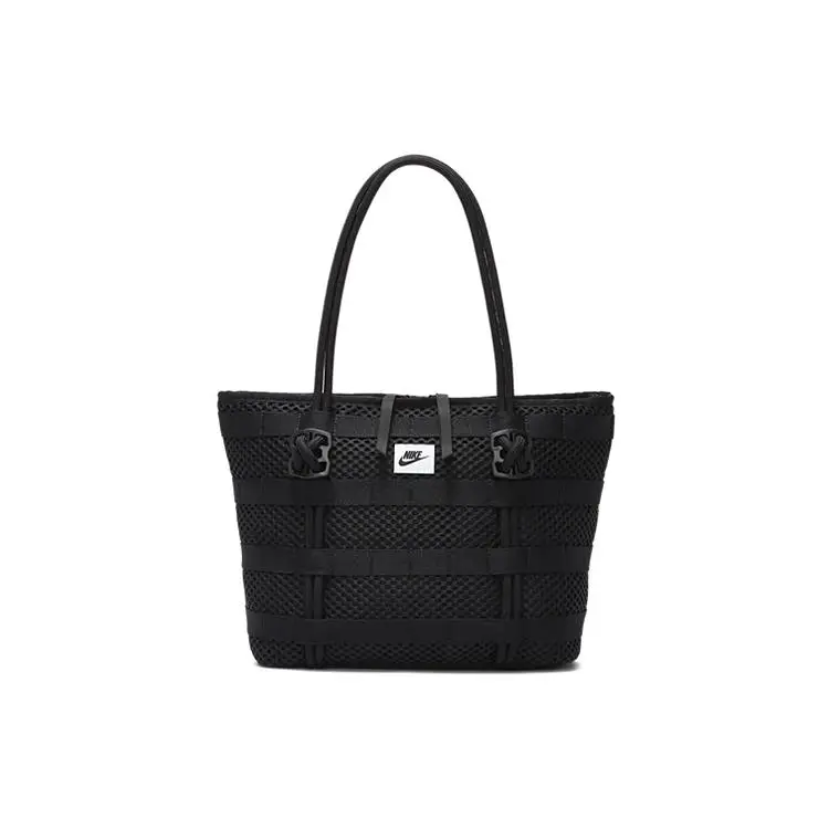 Nike Air Tote Bag – Large-Capacity Polyester Unisex Casual Shoulder Handbag in Black