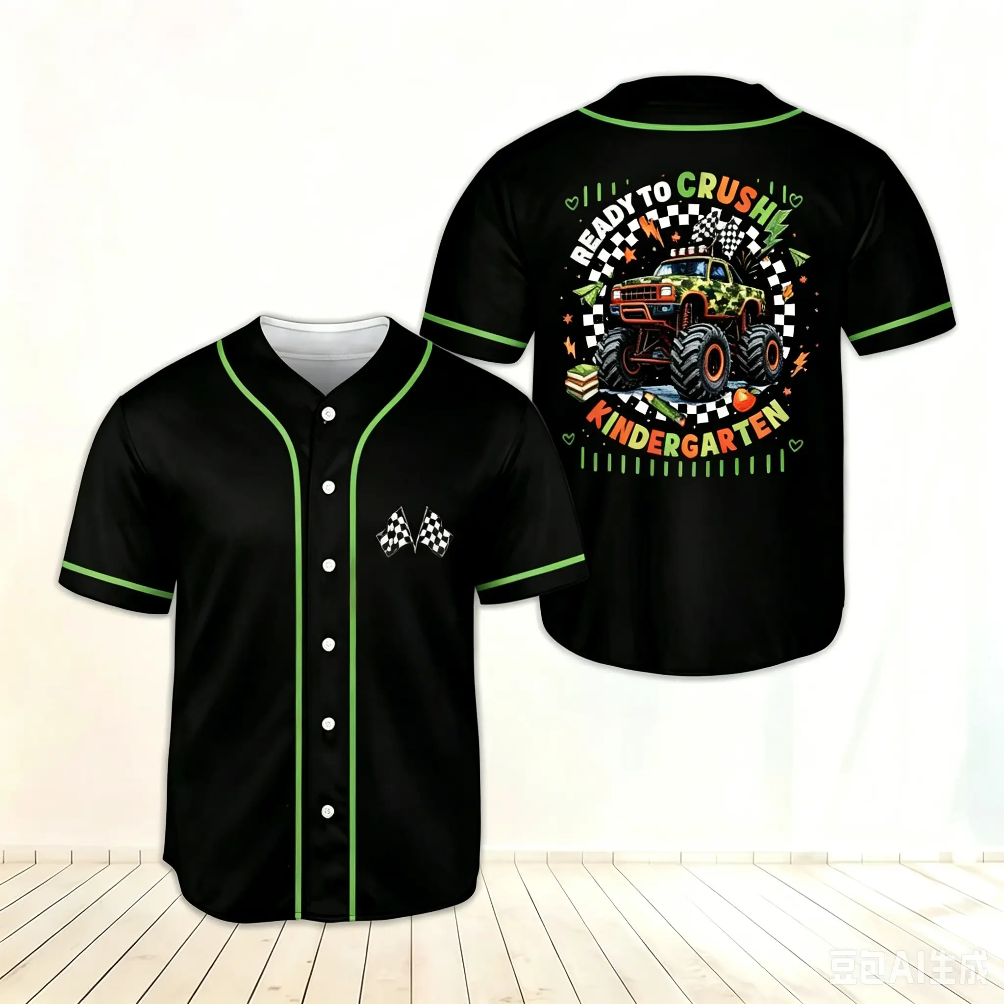 Monster Truck Baseball Jersey, Back to School Jersey, Ready to Crush Kindergarten Outfit, First Day Gift #   TikTokMadeMeBuyIt #   TikTokShop #   Funny Shirt #   BACK TO SCHOOL #   SCHOOL LIFE