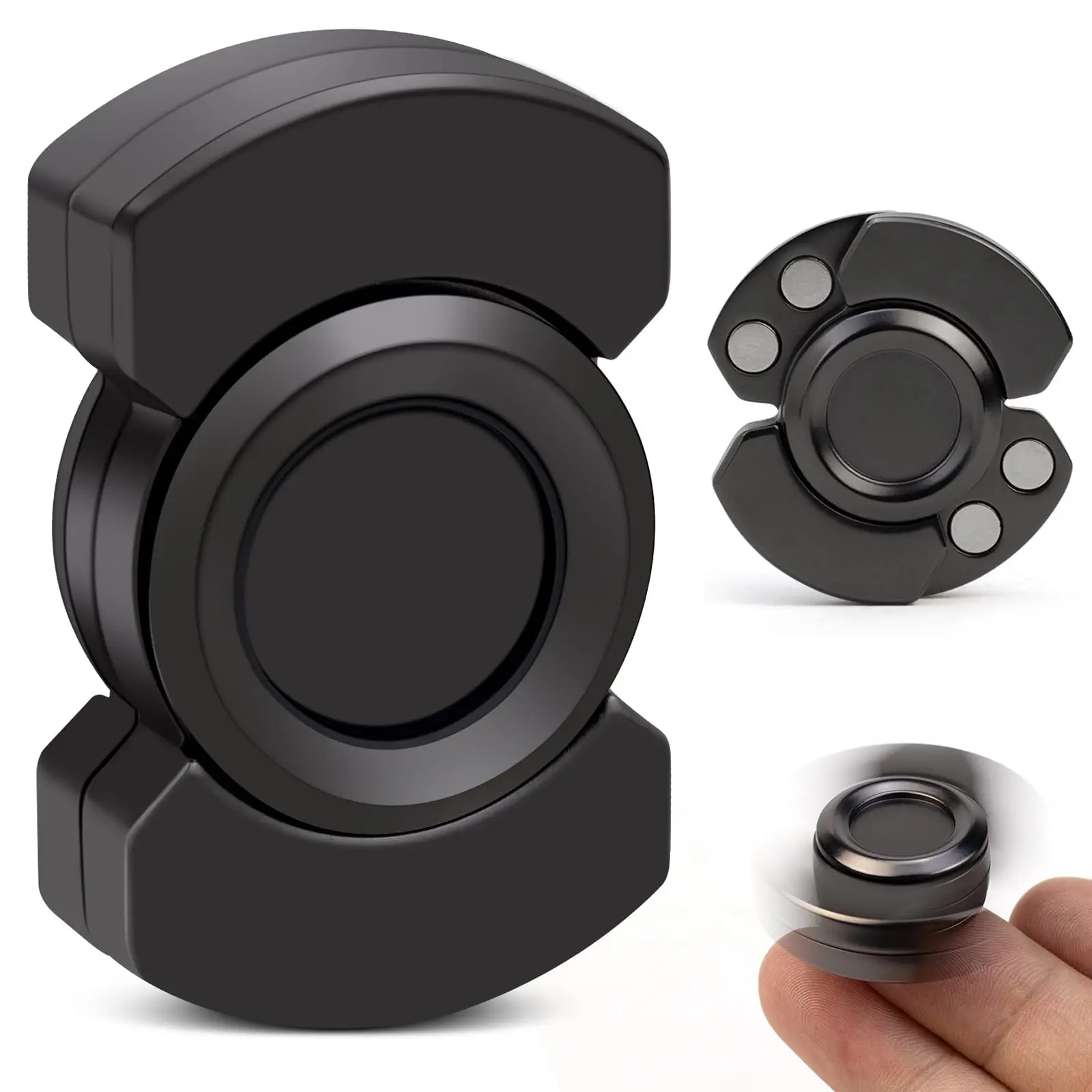 Alloy Fidget Gadget, 3-in-1 Mechanical Spinner, Slider & Clicker Desk Toy for Adults with Quiet Bearing for Stress Relief and Focus, Fidgets