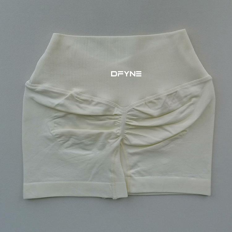 DFYNE Women's Three-Point Fitness Shorts, Peach-Shaped Hip-Lifting Yoga Pants, Seamless Breathable High-Waisted Style, Visually Lengthens Leg Proportions