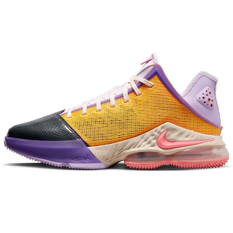 Nike LeBron 19 Low EP Basketball Shoes for Men and Women – Yellow and Purple Colorway Verifiable, with credentials and supporting global authentication