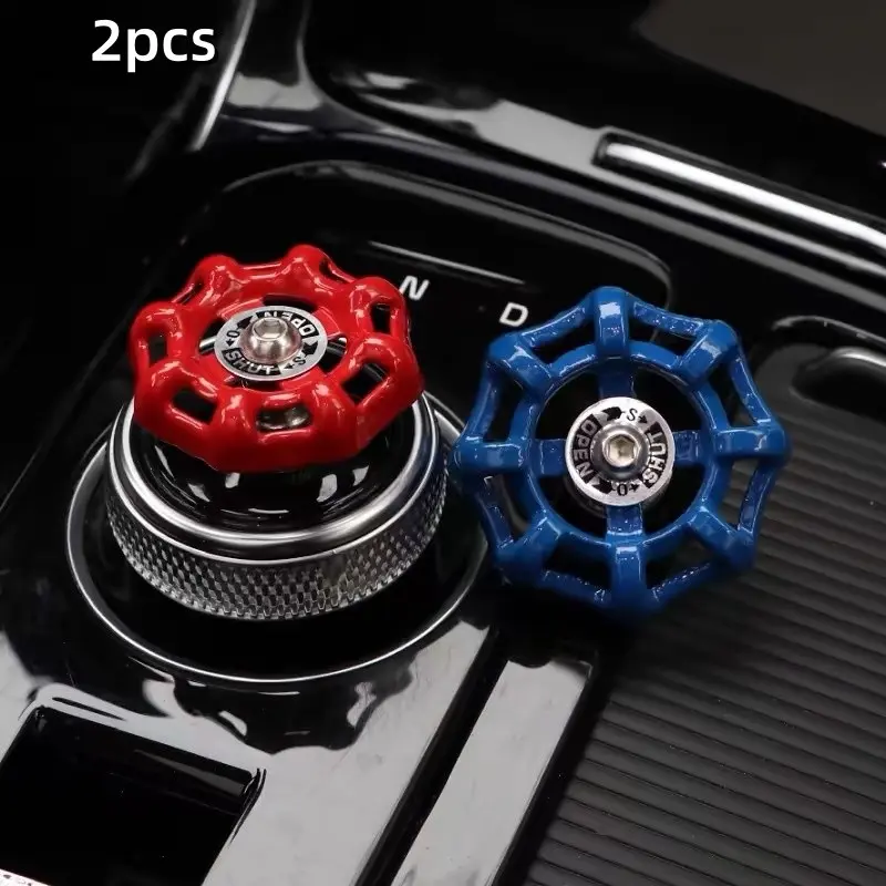New Creative Industrial Valve Decor, Trendy Dashboard Rotary Knob, Vintage One-Button Start, Metal Car Interior Accessory, Car Accessories