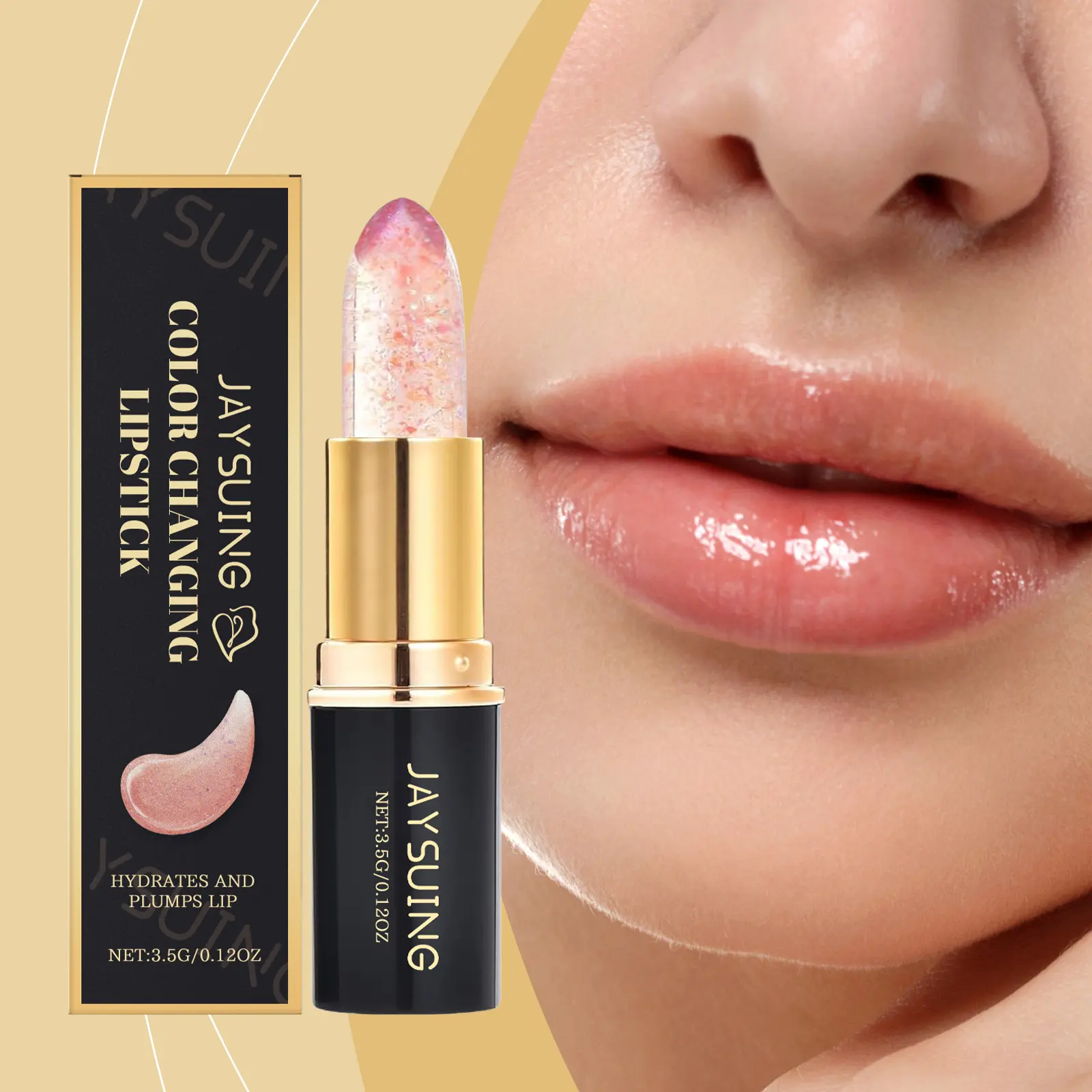 Shimmer Color Changing Lip Balm Stick, Nourishing Hydration Boost with Beeswax and Mineral Oil, Long-Wearing Non-Greasy Glossy Tint with Fresh Mint