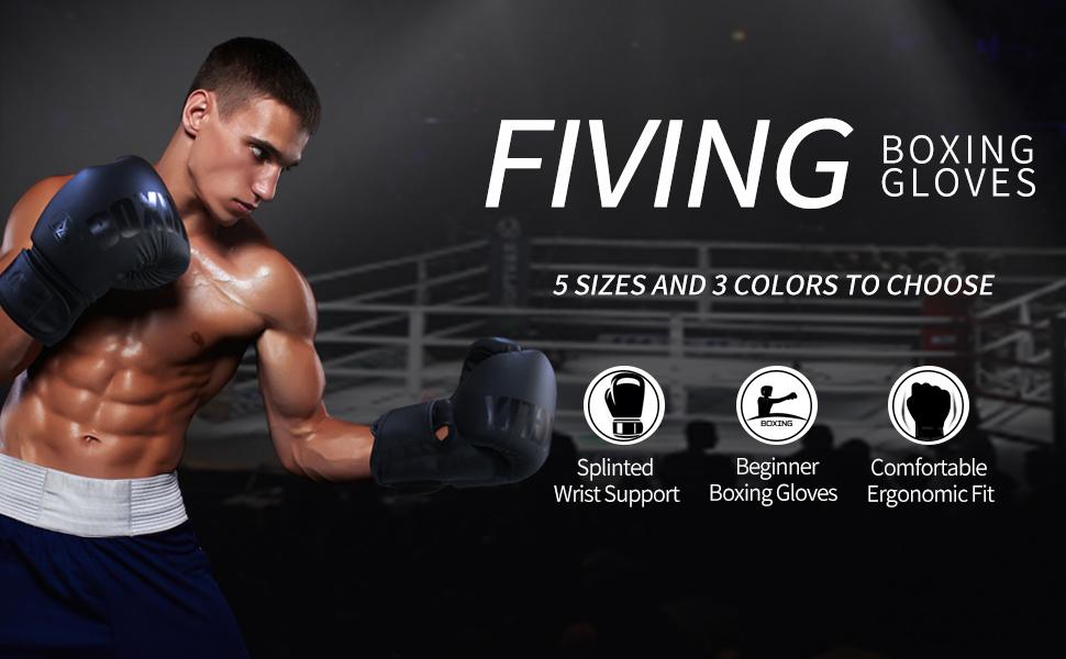 AGS FIVING Boxing Gloves for Men and Women Suitable for Boxing Kickboxing Mixed Martial Arts Muay Thai MMA Heavy Bag Training
