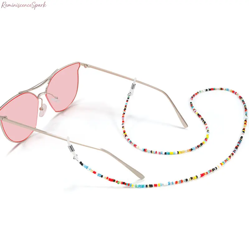 2-Pack Light Weight Thin Beaded Eyeglass Chains - Flexible Multifunctional Anti-Lost Neck Lanyards for Casual Fashion Lovers, Compatible with Reading Glasses & Sunglasses, Ideal for Outdoor Walks & Travel (Sports & Outdoor Leisure Accessory)