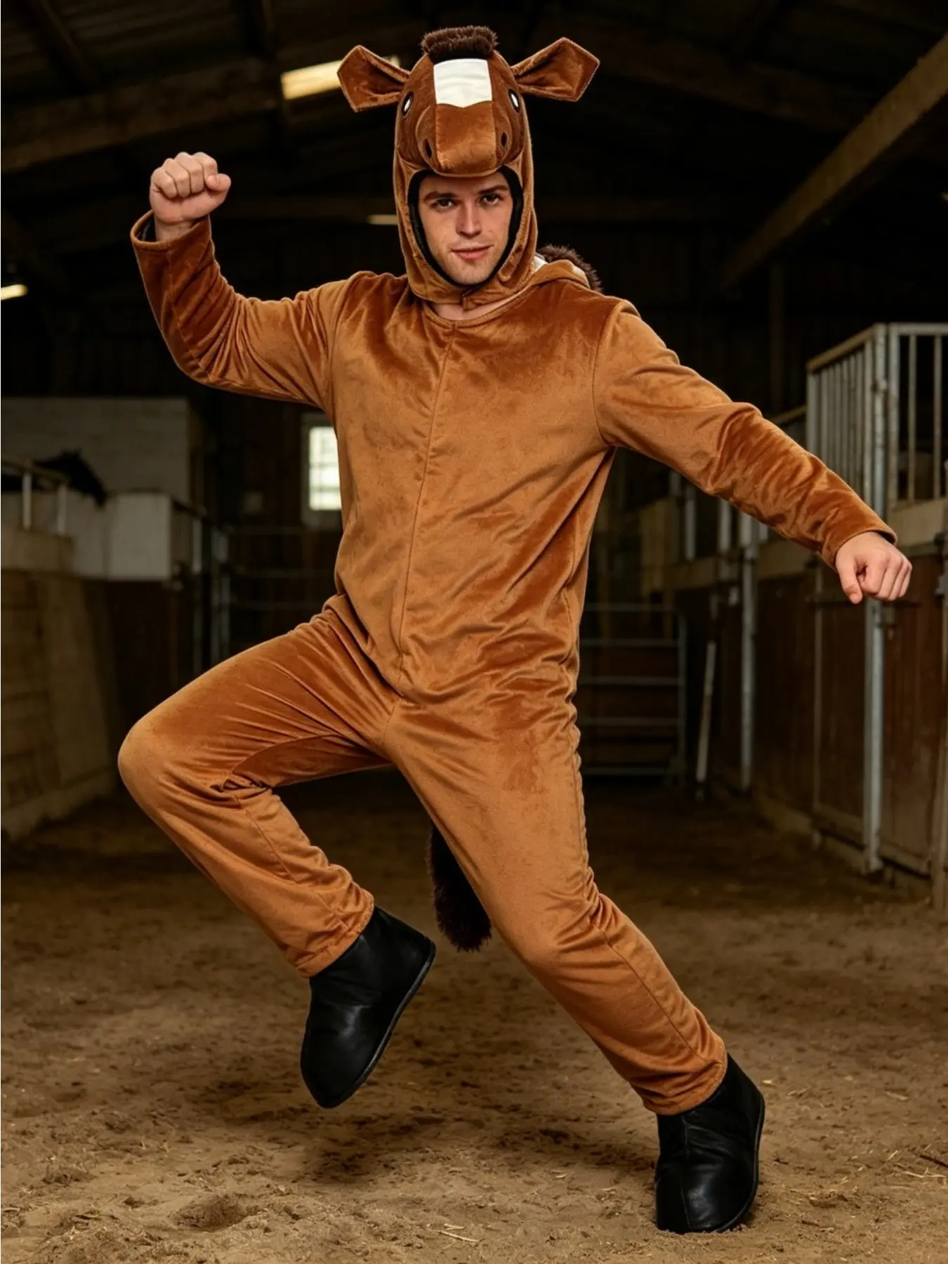 Adult Horse Style Halloween Apparel Horse Themed Costume Animal Role Play Funny Stage Show Cos Set Year Of The Horse Party Cosplay Costume