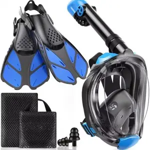 Full Face Snorkel Mask Set, Drysuit Full-Face Hood, Free Diving Gear, Snorkeling Gear, Specialized Equipment for Freedive Enthusiasts