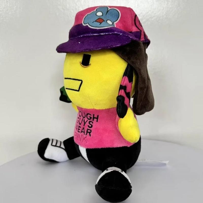Roblox Guest Plush Toy, Soft "Tough Guys Wear Pink" Game Character Stuffed Doll, Cute Collectible Plushie Gift for Fans & Kids