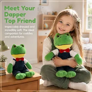 35cm Plush Frog Couple Toy, Long Legged Trendy Lonely Frog Mr., Cuddly Pillow Doll, Gift Companion, Cute Small Frog Keychain
