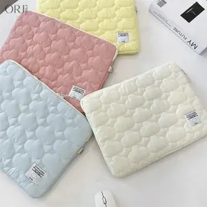 Cloud Quilted Laptop Sleeve - Minimalist Padded Protective Cover for 13, 14, 15 Inch Laptops, Lightweight Plain Design for Casual & Business Use Computer Bag,summer,men,