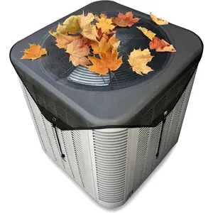 Mesh Air Conditioner Cover for Outdoor Units - Breathable Winter AC Defender Prevents Rust & Condensation - Heavy Duty Netting Stops Pine Needles, Debris & Leaves - 36 in x 36 in (Black)
