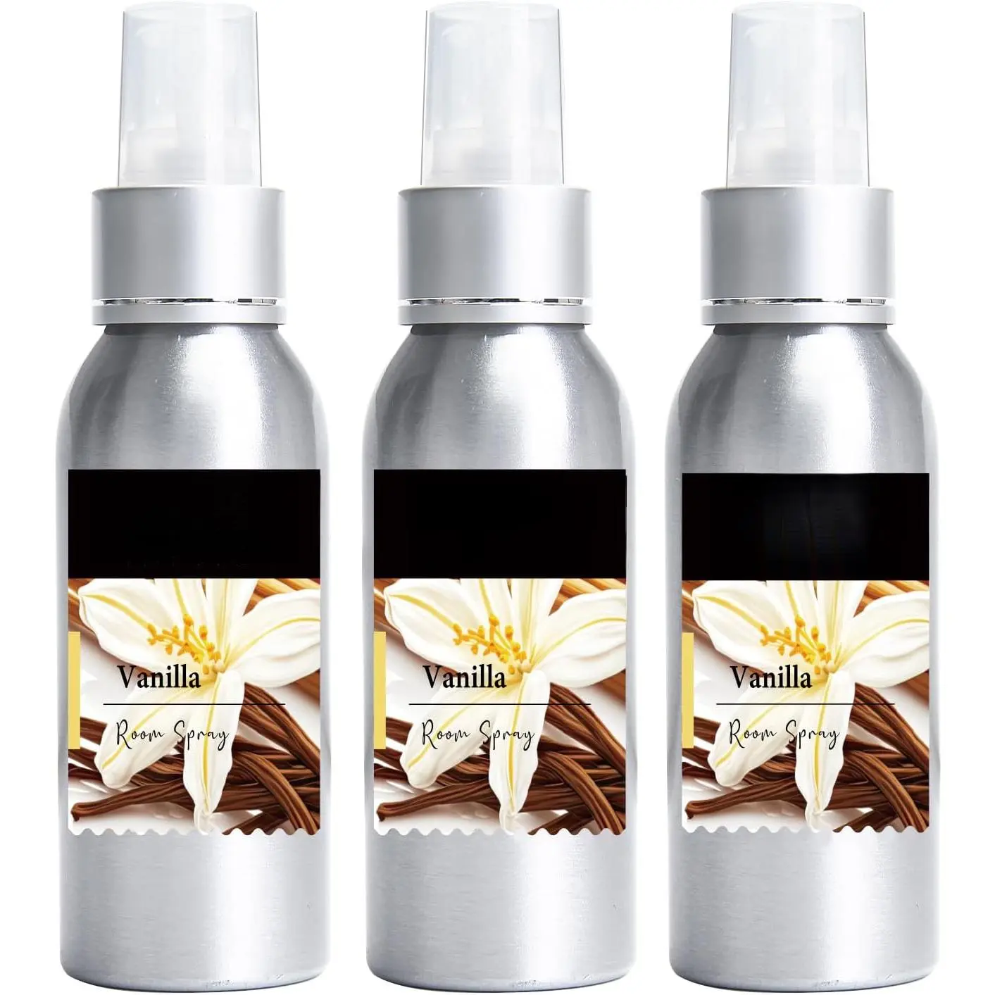 Fragrant Room Spray, Vanilla, 3 x 3.4 fl oz, Air Fresheners Odor Eliminator for Home, Bathroom, Concentrated Room Spray