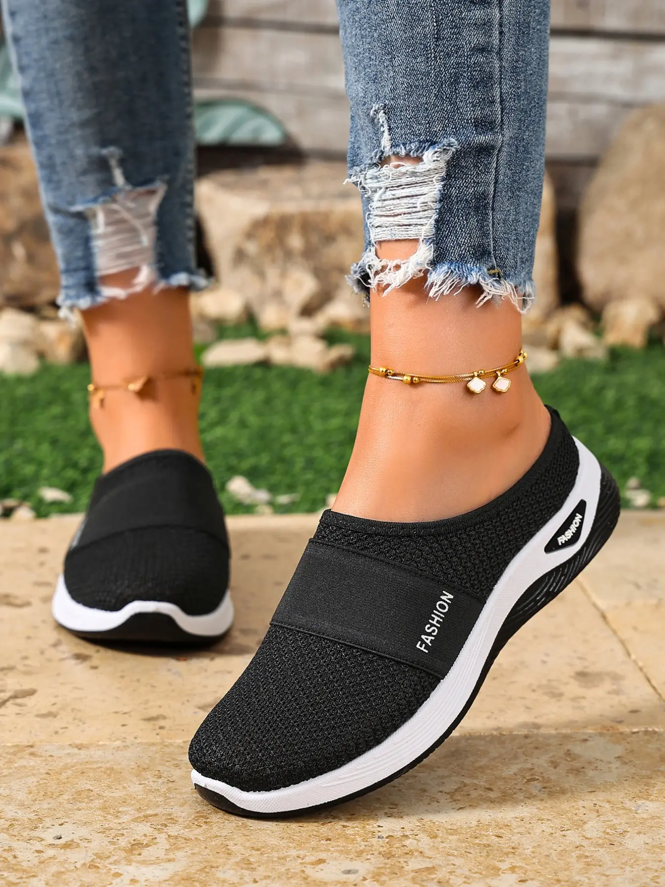 Women's Fashion Comfortable Spring New Low Top Sneakers, Elastic Textile Material, Round Toe, Medium Width, Casual All Seasons Footwear, Casual Shoes