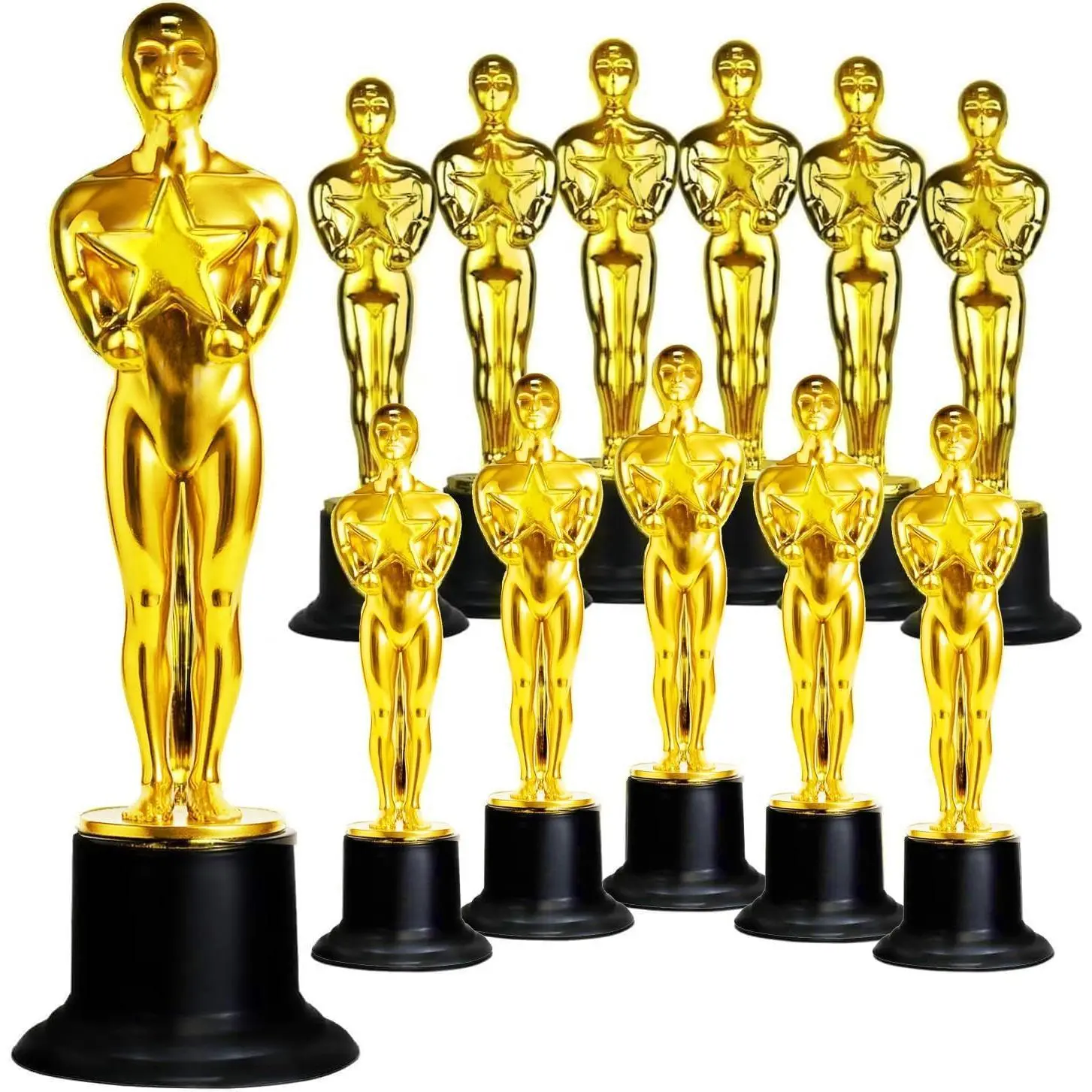 12-Pack 6" Gold Award Trophy, Award Statues, Statues Trophies for Award Ceremony, Appreciation (Pack of 12)