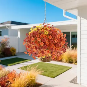 Lifelike Eucalyptus & Violet Artificial Flower Bouquet, Durable and Low-Maintenance Home Decor, Effortless Style Arrangement