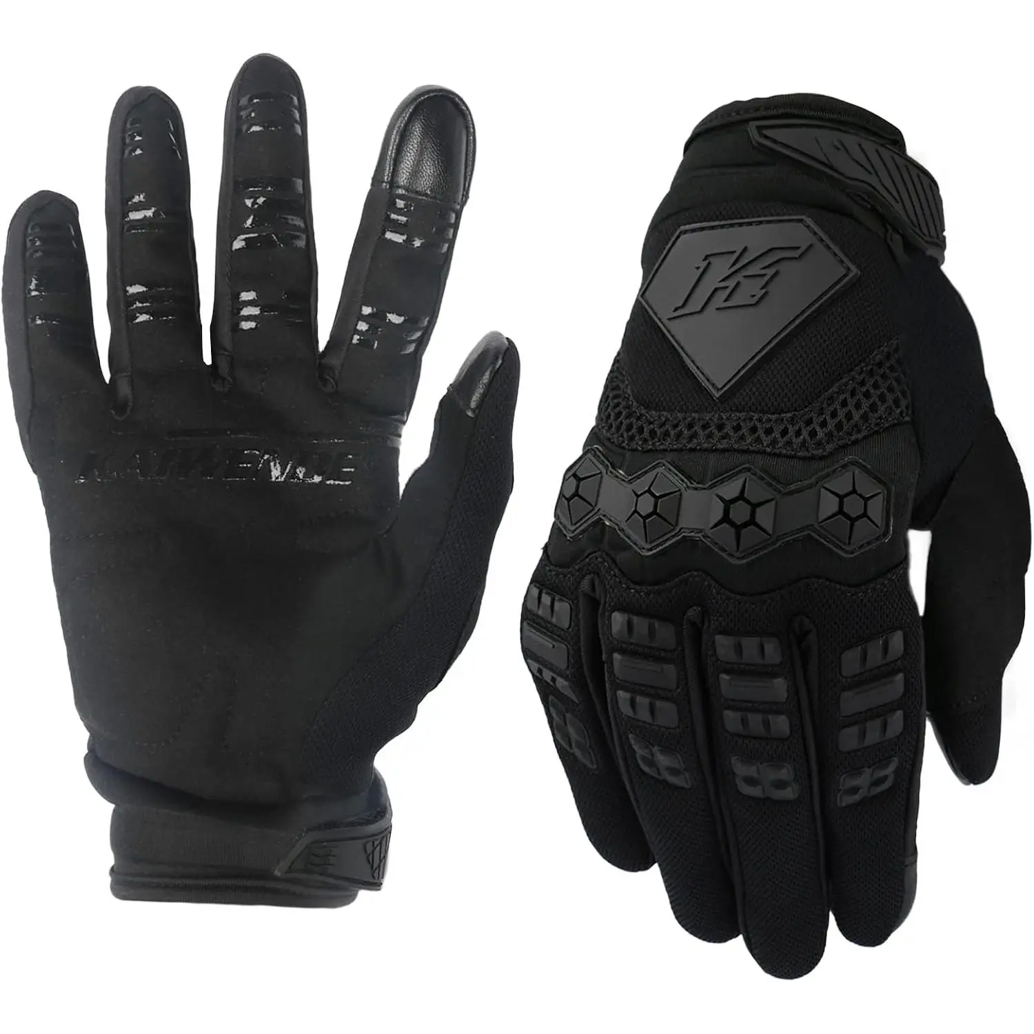 Men's Dirt  Riding Gloves -Full Finger -Screen Motocross/ Gloves for BMX MX ATV MTB Off-Road Riding (X-Large, Black)