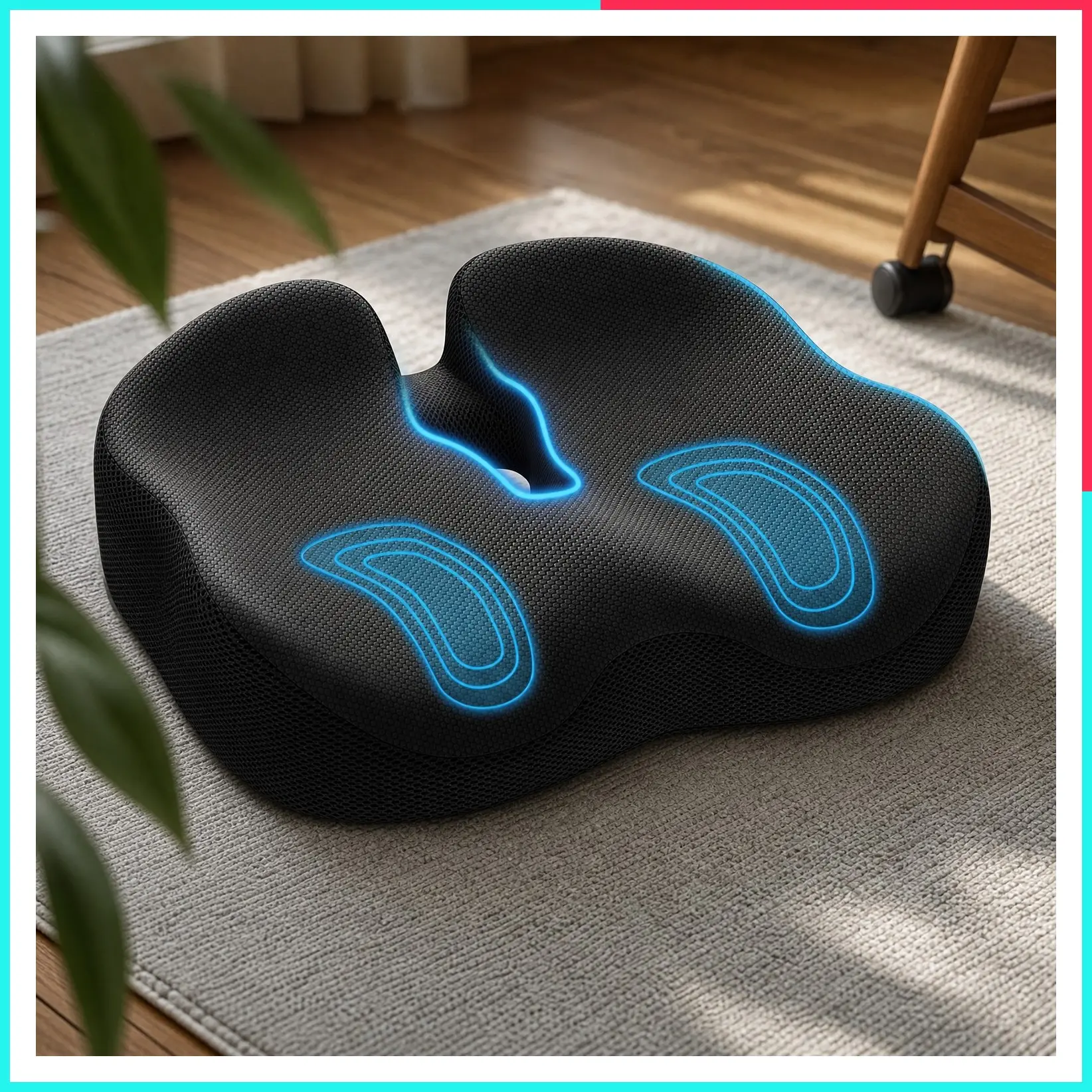 Ergonomic Donut Pillow Seat Cushion for Hemorrhoid & Tailbone Pain Relief, Thick Memory Foam Chair Cushion with Firm Support for Coccyx, Sciatica, Pressure Sores, Pregnancy, Postpartum Recovery