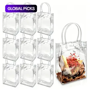 Gift Bag with Handle, 10/20/30pcs Reusable Clear PVC Gift Bag, Durable Party Favor Bags Tote for Wedding & Birthday Party Supplies, Wedding Party Packaging #GLOBAL PICKS