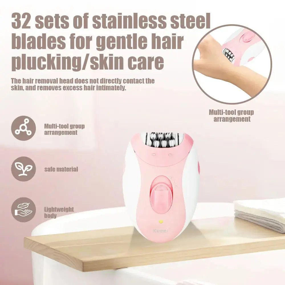 Women's Electric Shaver and Epilator, Remove Facial and Body Hair, Leg Bikini Line Trimmer, Underarm Depilation, Rechargeable