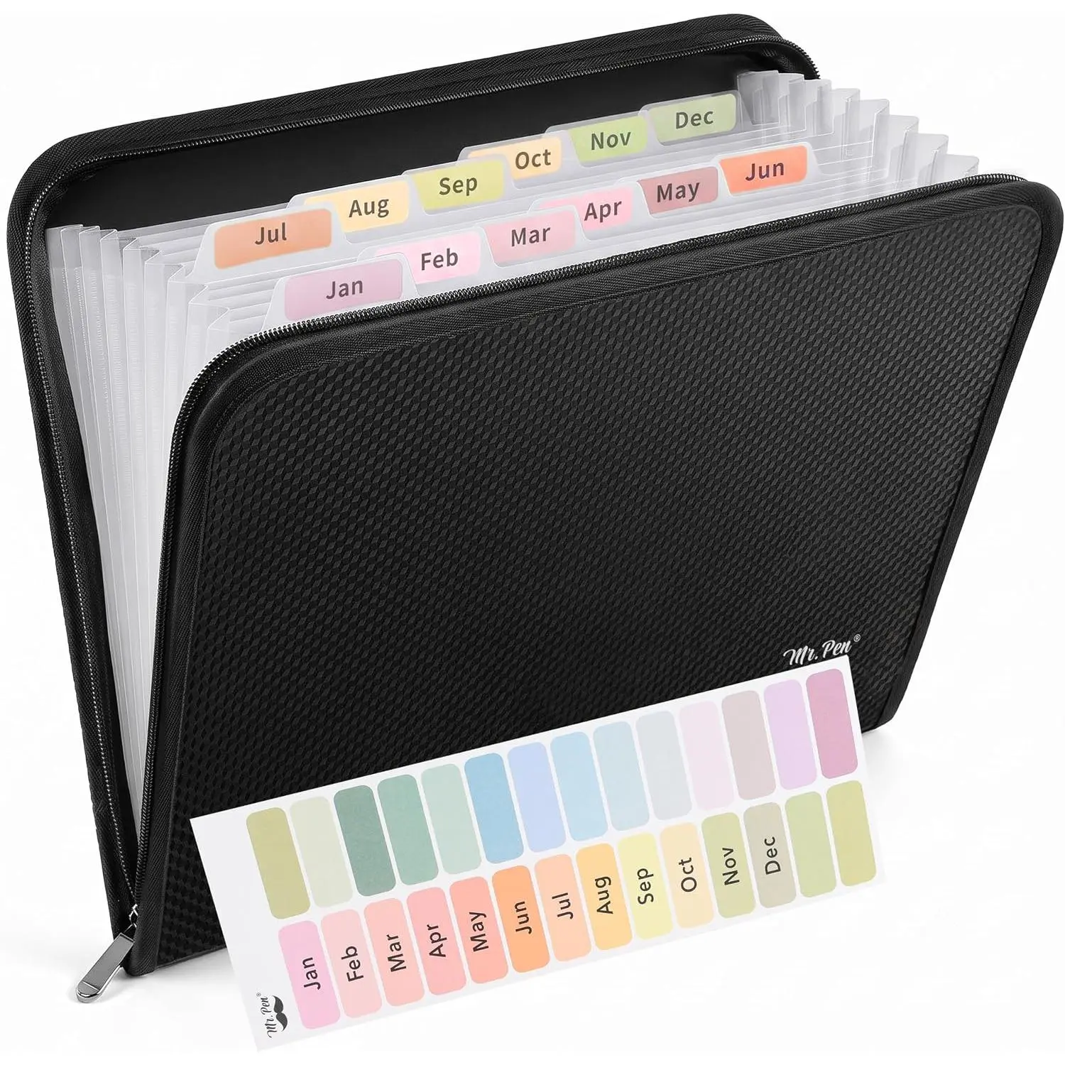 - 13 Pocket Accordion File Organizer, Zipper Expanding File Folder - 13 Pocket Accordion File Organizer, Zipper Expanding File Folder