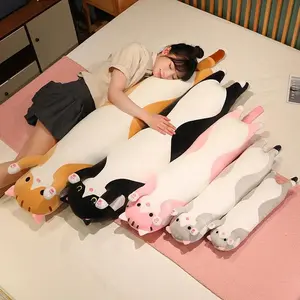 50/70/90/110/130cm Funny Joy Cute Soft Long Cat Plush Toys Pause Office Nap Pillow Bed Sleep Home Decor Doll for Kids Girl Gift Soft Adorable Stuffed Stuffed Animals