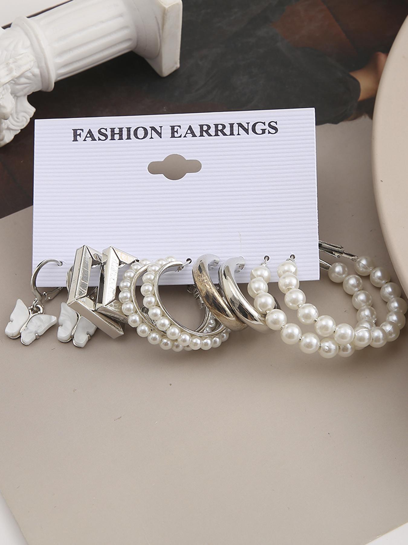 Women's Summer Elegant Butterfly & Heart Design Earrings for Gift, Daily Casual Versatile Jewelry for Holiday Fashion Accessory, Dangle Earrings