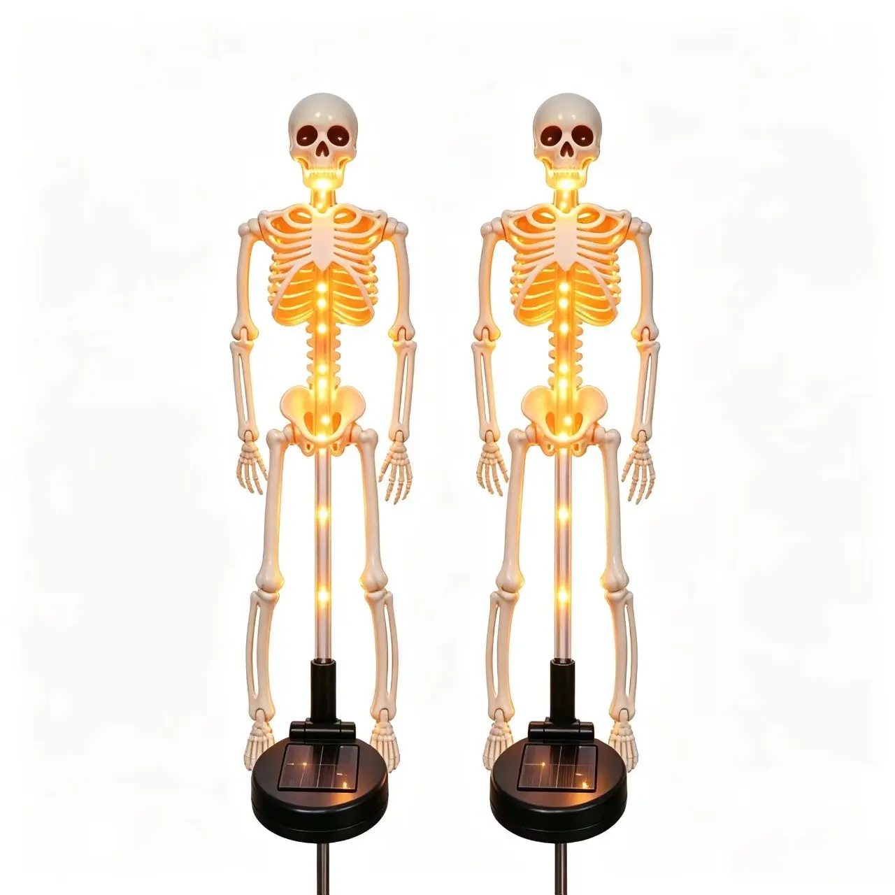 Solar Powered LED Skull Lawn Light, Gothic Halloween Decor, Waterproof Outdoor Fixture, Easy Installation, Perfect for Gardens and Parties
